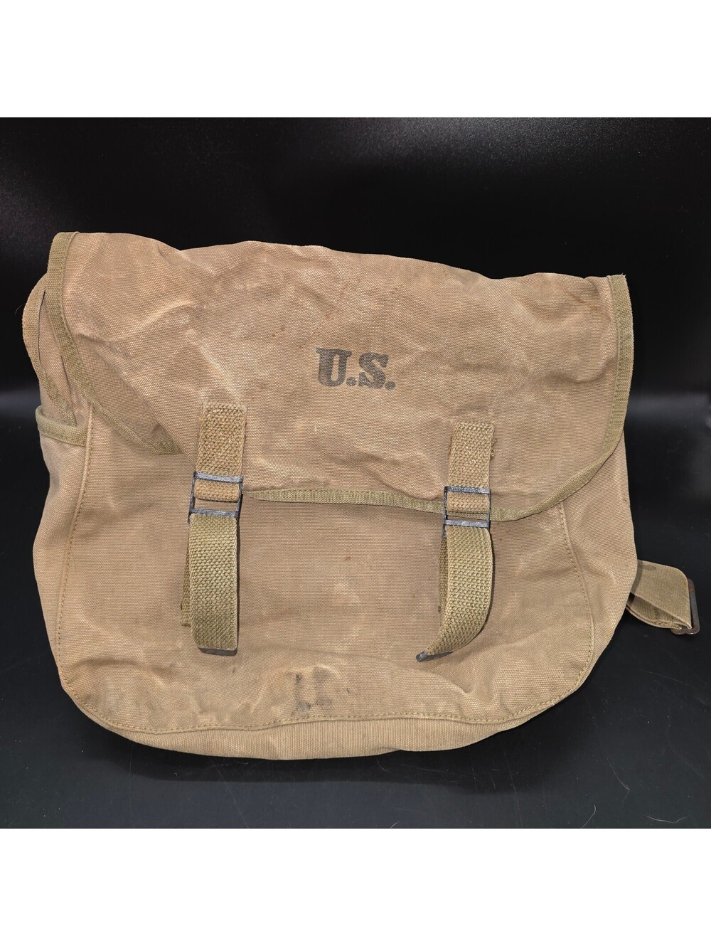 WWII US Army M1936 Musette Bag Field Pack 1943 Hale Stitching Room w/ Strap